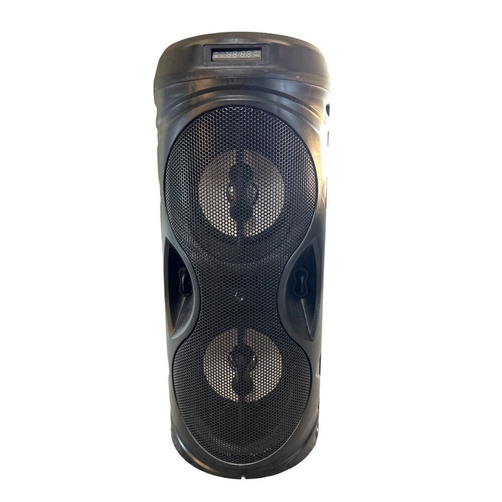 Portable Speaker FM Bluetooth Microphone and Aux Mode System 2x5 W